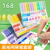 Guangna 586 high-gloss acrylic marker pen, large-capacity water-based direct liquid notebook, planner, drawing marker pen, graffiti pen details Picture